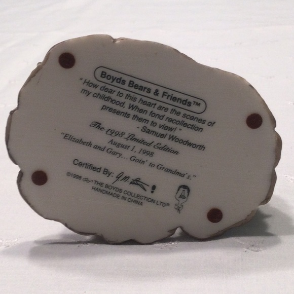 Boyds Bears & Friends Figurine Little Girl & Bear - Picture 7 of 7